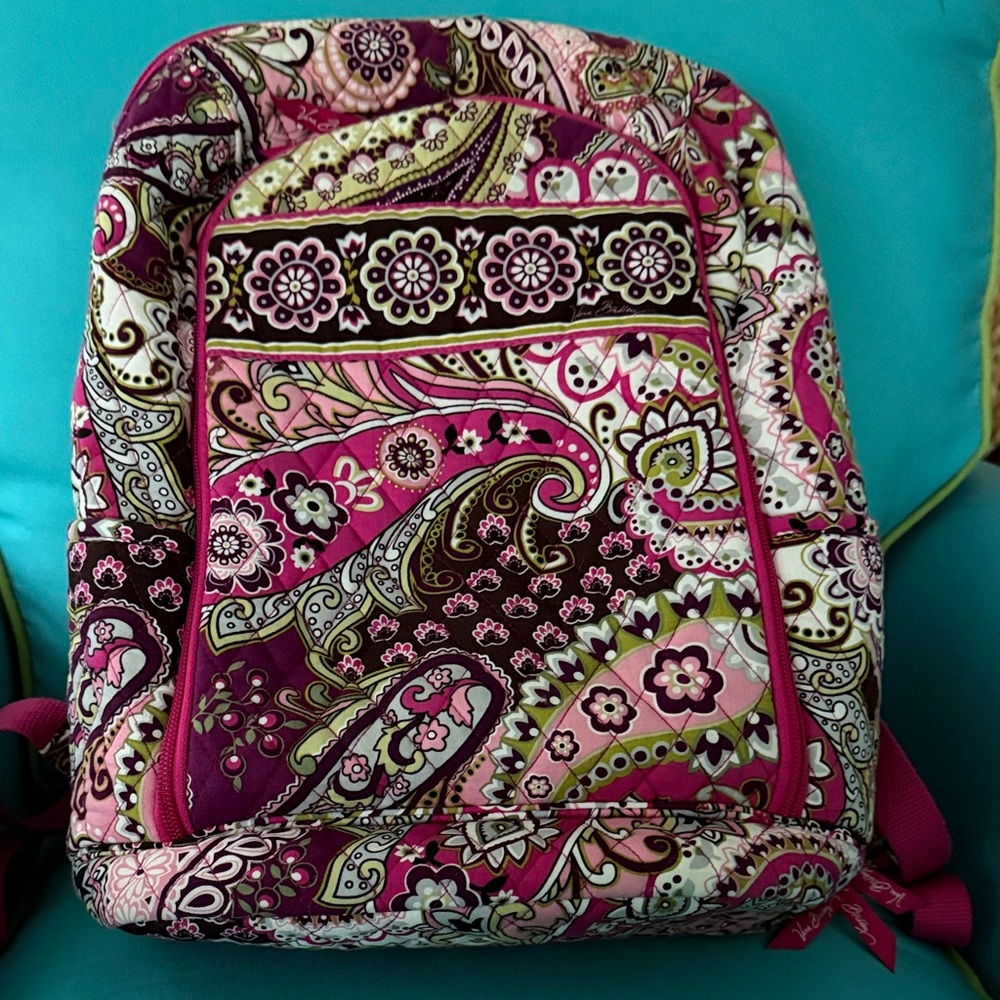 Vera Bradley Very Berry Paisley Laptop Backpack